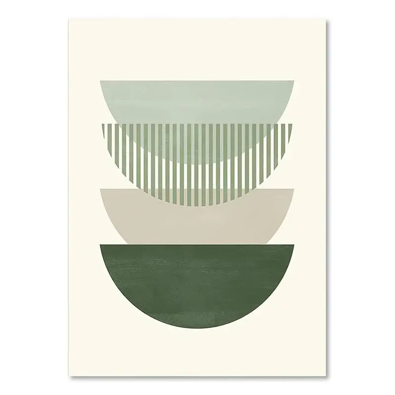 Green Botanical Wall Art Print - Modern Home Decor