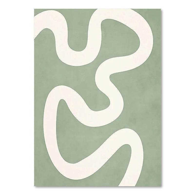 Green Botanical Wall Art Print - Modern Home Decor
